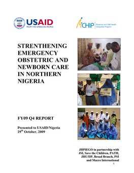 Strenthening Emergency Obstetric and Newborn Care in Northern Nigeria