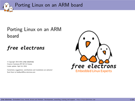Porting Linux on an ARM Board