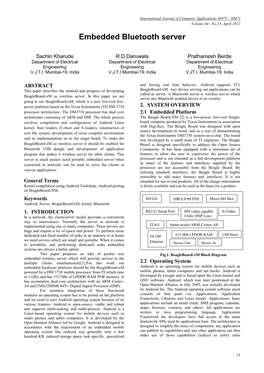 Embedded Bluetooth Server