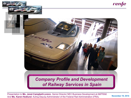 Company Profile and Development of Railway Services in Spain