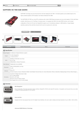 Sapphire Hd 7990 6Gb Gddr5