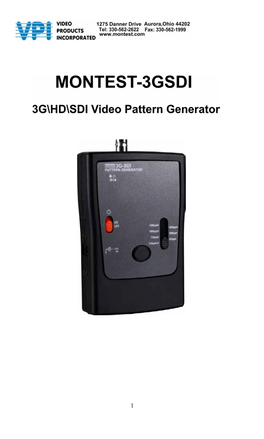 SD/HD/3G-SDI Video Pattern Signal Generator Repair Broadcast Quality