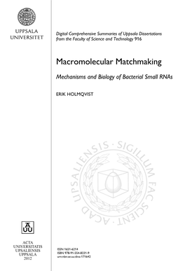 Mechanisms and Biology of Bacterial Small Rnas