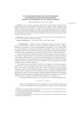 Full Discretization of Second-Order Nonlinear Evolution Equations: Strong Convergence and Applications∗