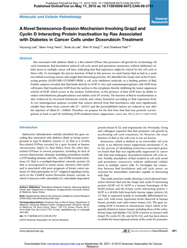 A Novel Senescence-Evasion Mechanism Involving Grap2 And