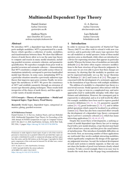 Multimodal Dependent Type Theory