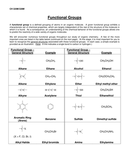 Functional Groups