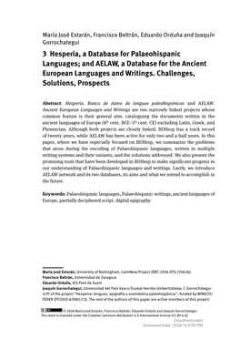 And AELAW, a Database for the Ancient European Languages and Writings