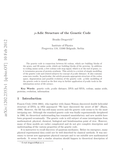 Arxiv:1202.2353V1 [Q-Bio.OT] 10 Feb 2012 Ehd.I Em Htasmlrstainsol Apni T in Happen Should Situation Similar a That Us Seems to and It Cl Concepts by Physical Methods