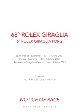 Nor Rolex Giraglia 2021 B