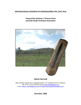 Archaeological Research of Kendenglembu Site, East Java