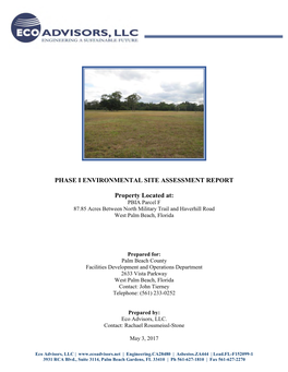 Phase I Environmental Site Assessment Report