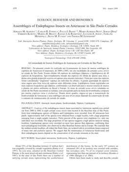 Assemblages of Endophagous Insects on Asteraceae in São Paulo Cerrados