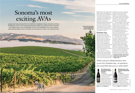 Sonoma's Most Exciting Avas