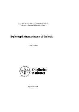 Exploring the Transcriptome of the Brain