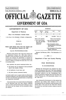 Official~Gazette Government of Goa