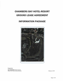 Chambers Bay Hotel-Resort Ground Lease Agreement