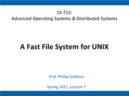 File System for UNIX