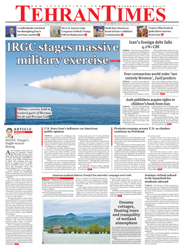 IRGC Stages Massive Military Exercise