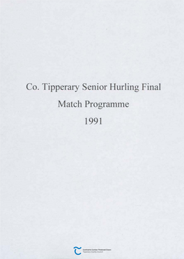Co. Tipperary Senior Hurling Final Match Programme 1991