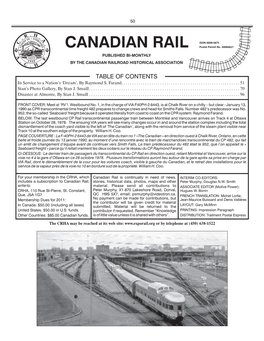 Canadian Railway Observations