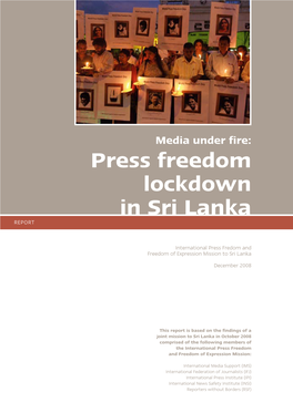 Press Freedom Lockdown in Sri Lanka REPORT