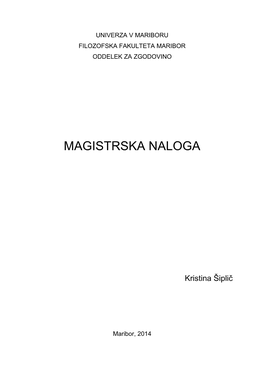 Magistrska Naloga