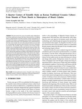 A Quarter Century of Scientific Study on Korean Traditional Ceramics Culture: from Mounds of Waste Shards to Masterpieces of Bisaek Celadon