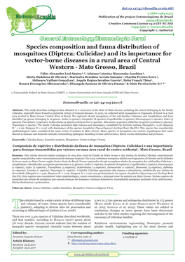 (Diptera: Culicidae) and Its Importance for Vector-Borne Diseases in A