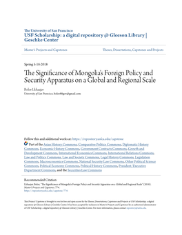 The Significance of Mongolia's Foreign Policy and Security