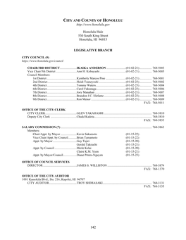 City and County of Honolulu