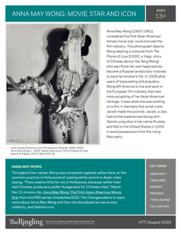 Homeschool Third Thursdays | Anna May Wong