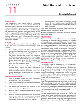 Viral Hemorrhagic Fever