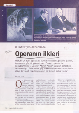 Operanın Ilkleri