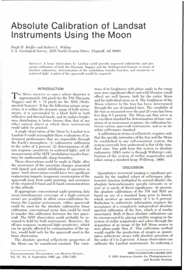 Absolute Calibration of Landsat Instruments Using the Moon