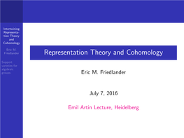 Representation Theory and Cohomology