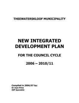 New Integrated Development Plan