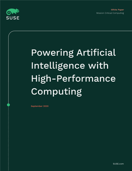 Powering Artificial Intelligence with High-Performance Computing