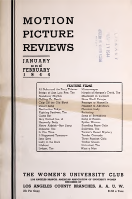 Motion Picture Reviews (1944)