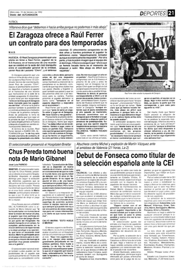 El Zaragoza Ofrece a Raúl Ferrer Un Contrato Para Dos Temporadas Chus