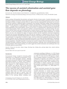 The Success of Assisted Colonization and Assisted Gene Flow Depends On