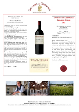 Domaine De Chevalier Primeur Rouge