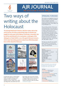 APRIL 2021 JOURNAL the Association of Jewish Refugees