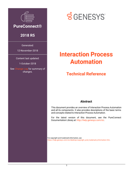 Interaction Process Automation Technical Reference