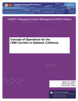 Concept of Operations for the I-880 Corridor in Oakland, California March 31, 2008 6