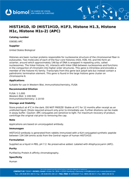 Usbiological Datasheet