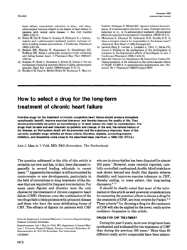 How to Select a Drug for the Long-Term Treatment of Chronic Heart Failure