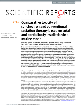 Comparative Toxicity of Synchrotron and Conventional Radiation Therapy