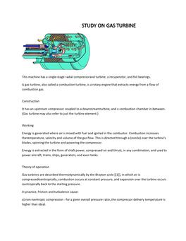 Study on Gas Turbine