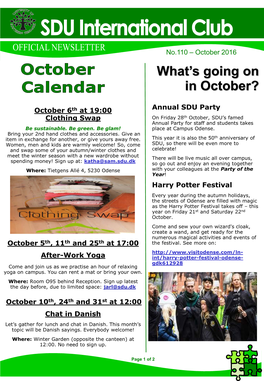 What's Going on in October?